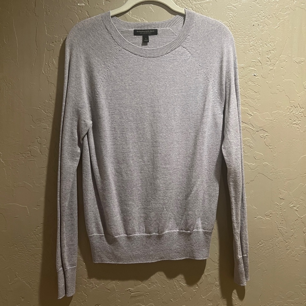 Banana Republic Light Purple/Grey Merino Wool Sweater!